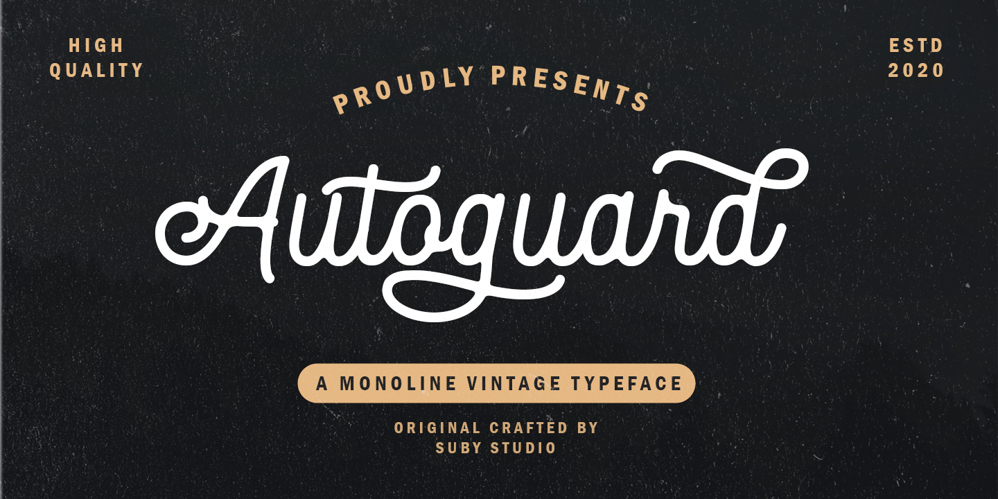 Autoguard Font preview